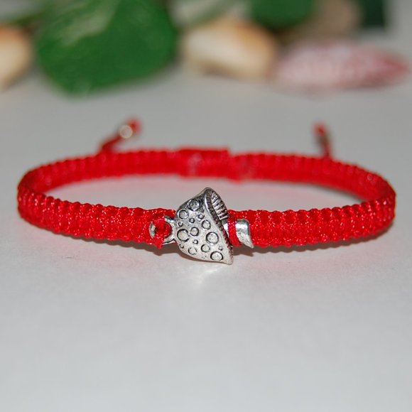 Mushroom Bracelet,Mushroom Charm Bracelet,Beach Bracelet,Drawstring Bracelet - Picture 1 of 3